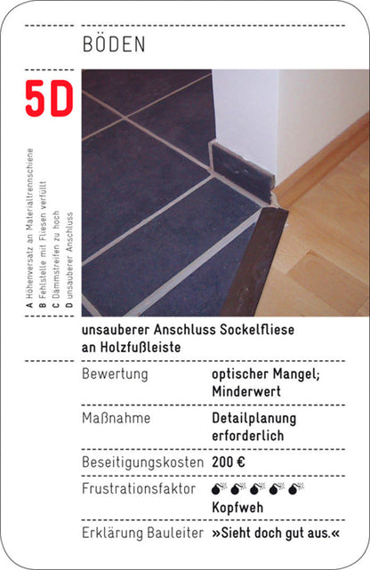 Das Mängelquartett - Baumängel sind kein Kinderspiel!