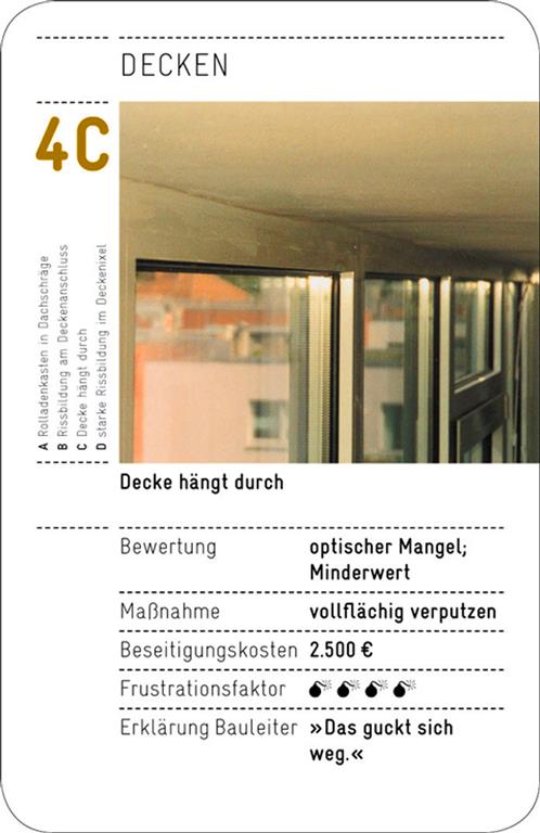 Das Mängelquartett - Baumängel sind kein Kinderspiel!