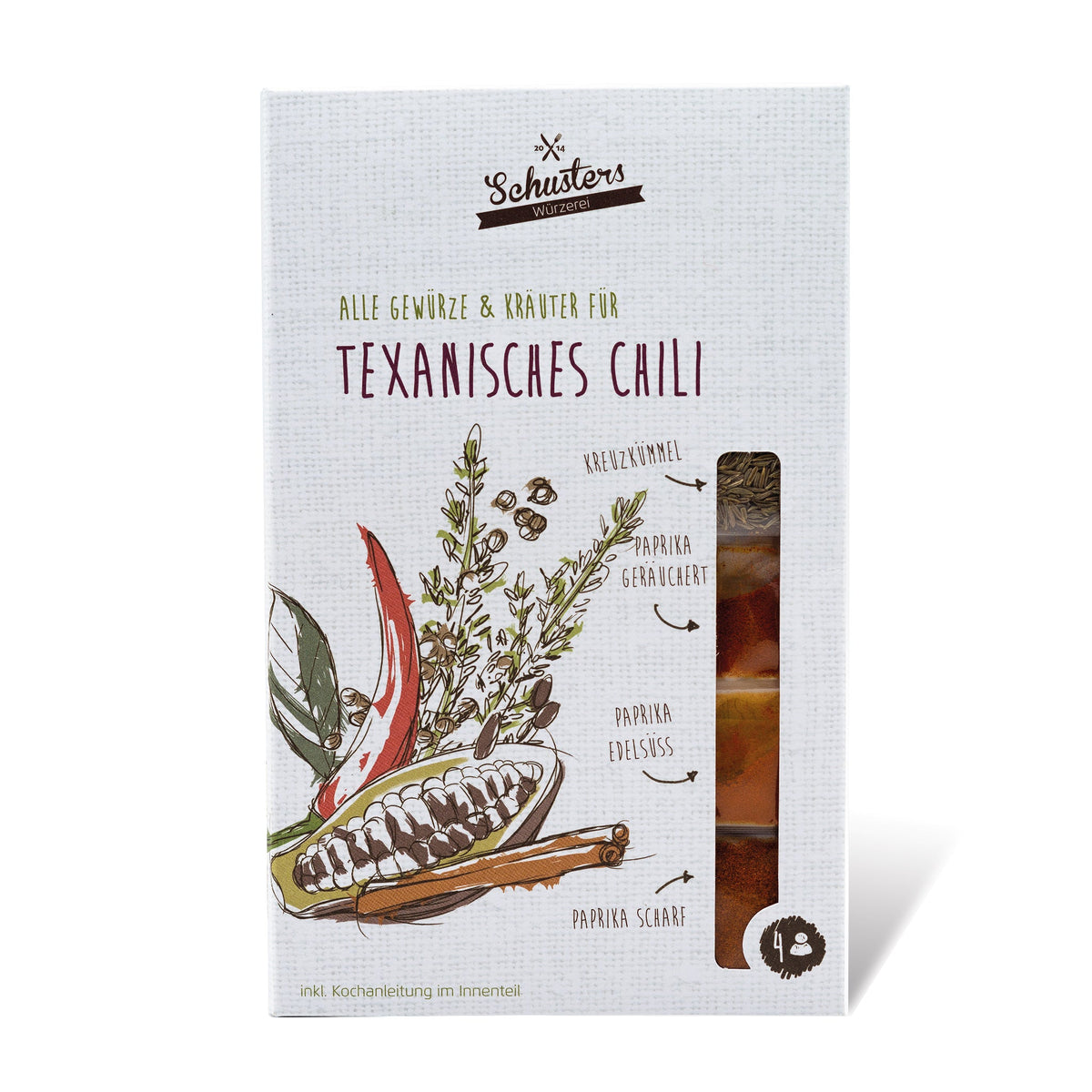 Gewürzmischung Texanisches Chili (für 4 Personen)