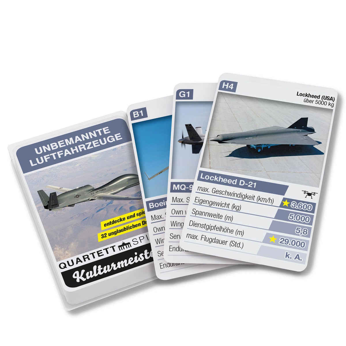 Quartett unbemannte Luftfahrzeuge