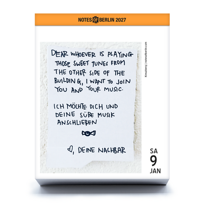 Notes of Berlin 2027 – Berliner Abreißkalender