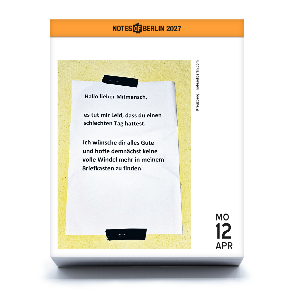 Notes of Berlin 2027 – Berliner Abreißkalender