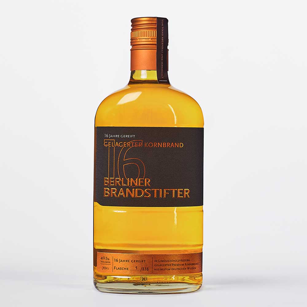 Berliner Brandstifter 16 Jahre Gelagerter Kornbrand 40,3 % vol. 0,7 l