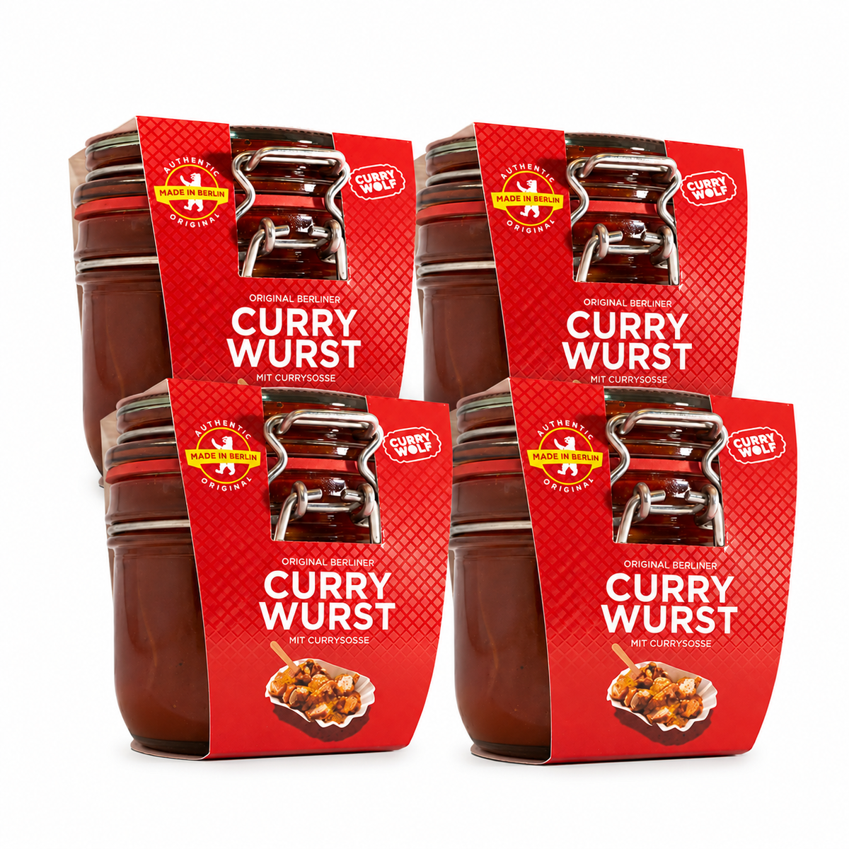 Original Berliner Currywurst im hochwertigen Bügelverschlußglas