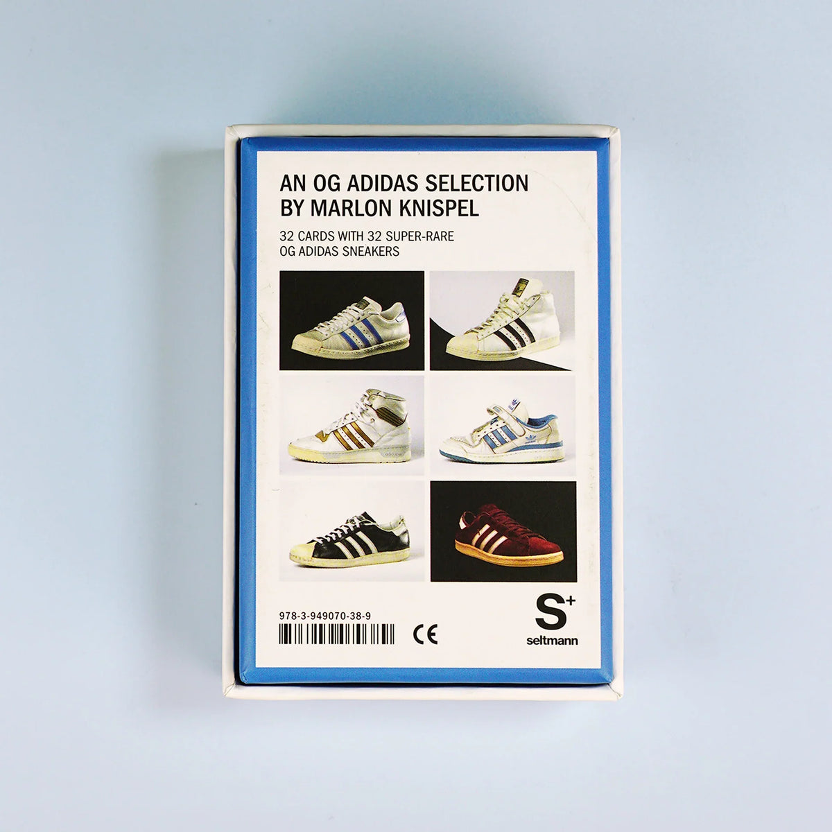Rückseite der True-Originals-Quartettbox mit verschiedenen Sneakermodellen