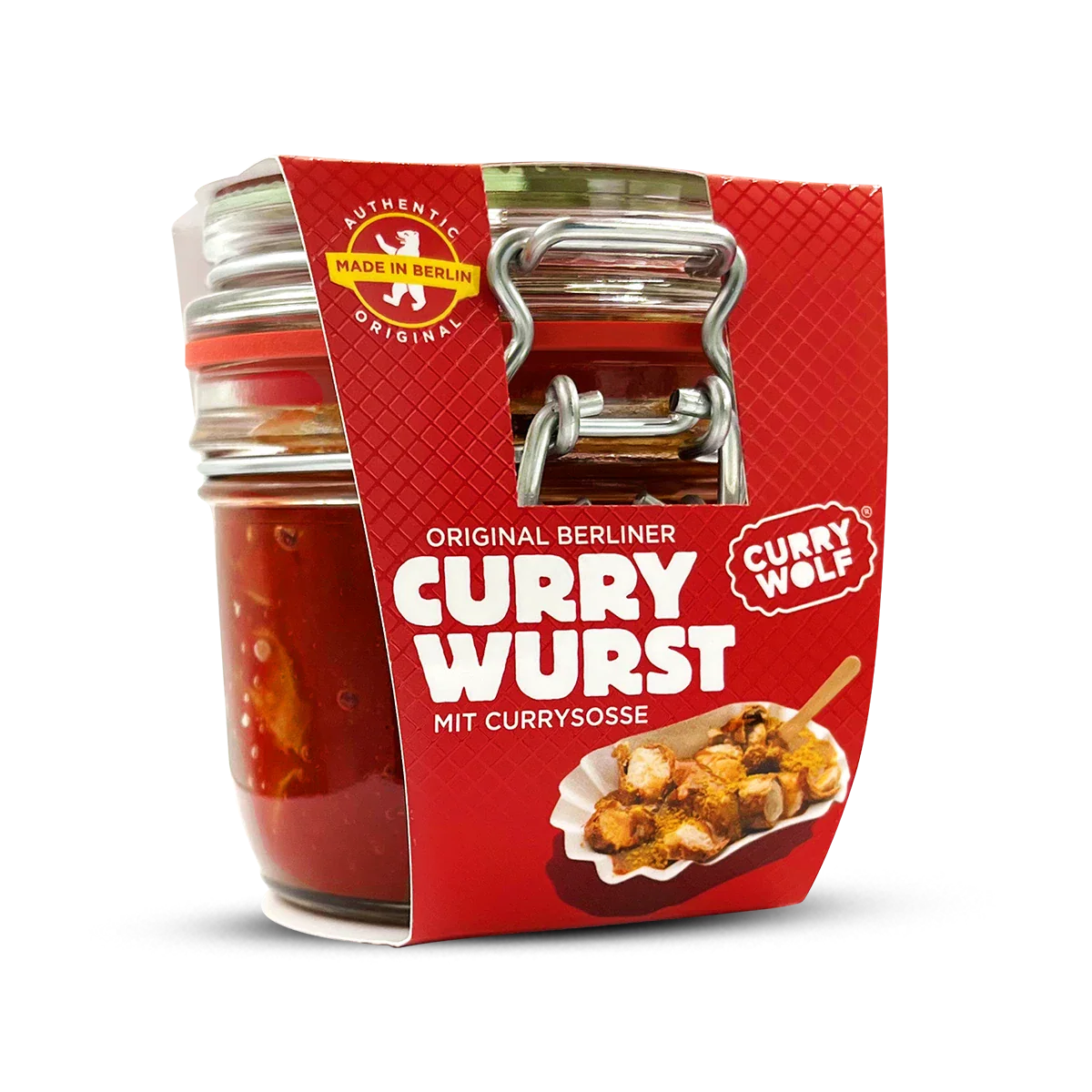 Original Berliner Currywurst im hochwertigen Bügelverschlußglas