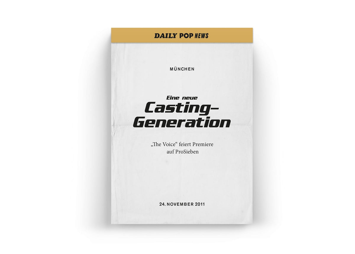 Daily-Pop-News-Kalenderblatt zum Thema Casting-Generation