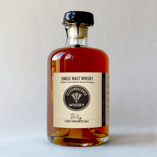 Eschenbrenner Single Malt Whisky Billy – Flaschenaufnahme der Originalabfüllung