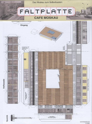 Faltplatte Bastelbogen: Café Moskau