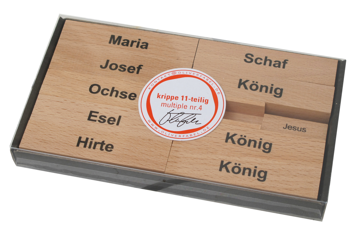 Puristische Weihnachtskrippe (11-teilig)