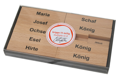 Puristische Weihnachtskrippe (11-teilig)