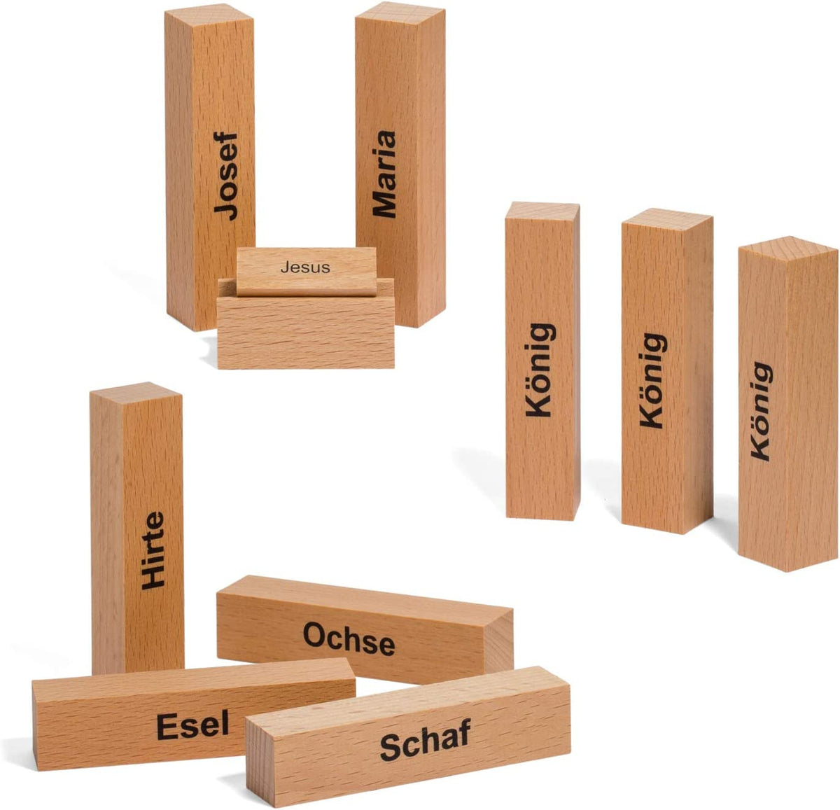 Puristische Weihnachtskrippe (11-teilig)