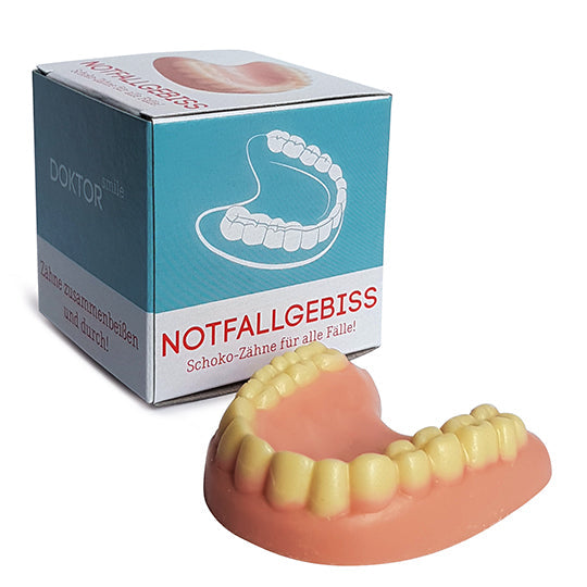 Notfallgebiss aus Schokolade