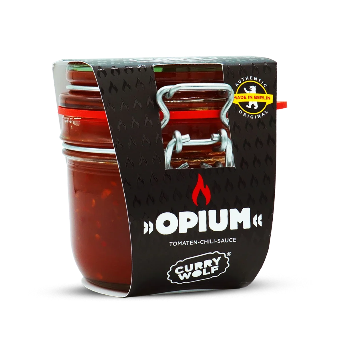 „OPIUM“ Tomaten-Chilisoße im hochwertigen Bügelverschlußglas (215 g)