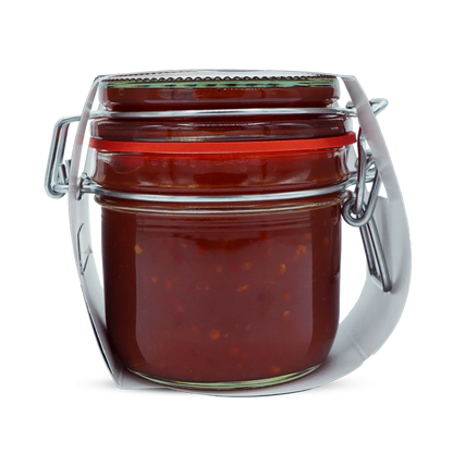 „OPIUM“ Tomaten-Chilisoße im hochwertigen Bügelverschlußglas (215 g)