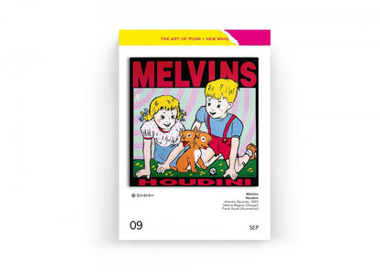 Punk-Covers-Kalenderblatt mit buntem Melvins-Cover