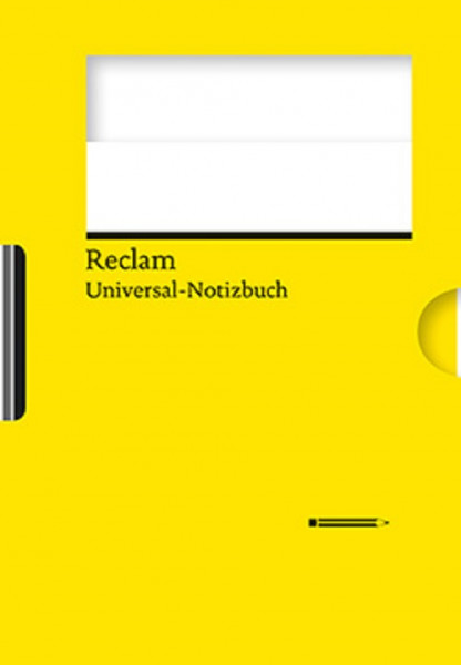 reclam universal notizbuch blanko mit integriertem bleistift