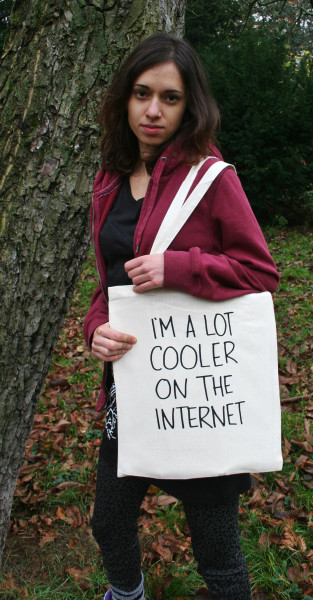 pilvet bag i`m a lot cooler on the internet