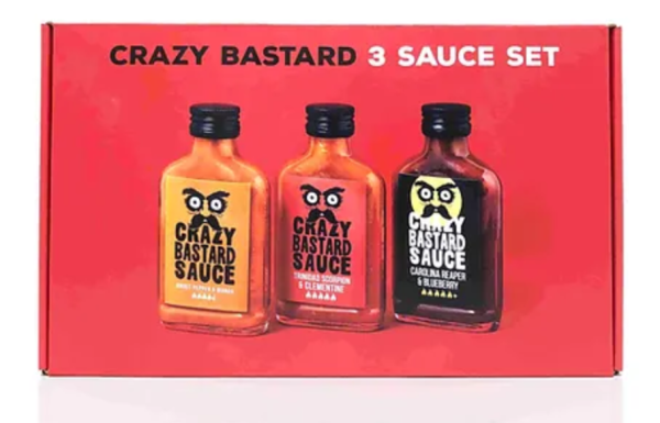 Crazy Bastard 3 Sauce Set (Orange-Rot-Schwarz)