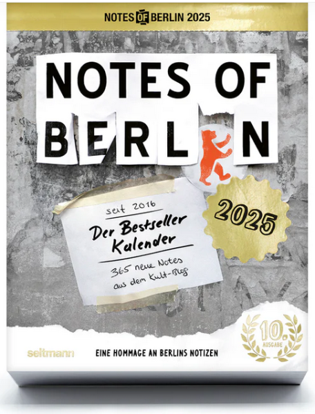 Seltmann Publishers Abreisskalender Notes of Berlin 2025